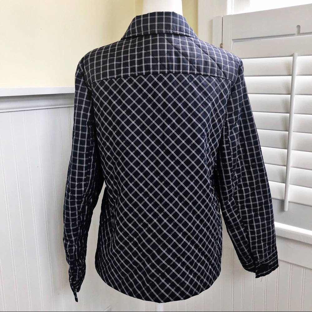 Jones NY EUC Lightweight Quilted Plaid Jacket - M - Picture 2 of 6